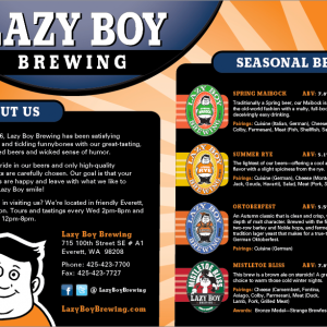 Lazy Boy Brewing Sell Sheet